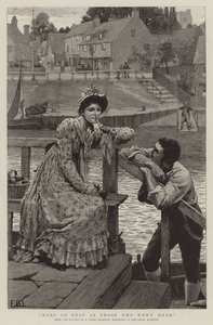 Niemand is zo doof als degenen die niet willen horen door Edmund Blair Leighton